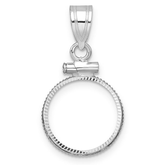 14K white gold pendant