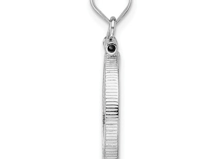 14K white gold pendant, alternate view
