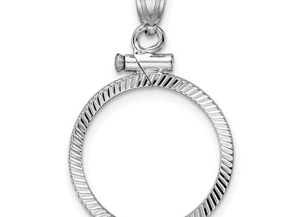 14K white gold pendant