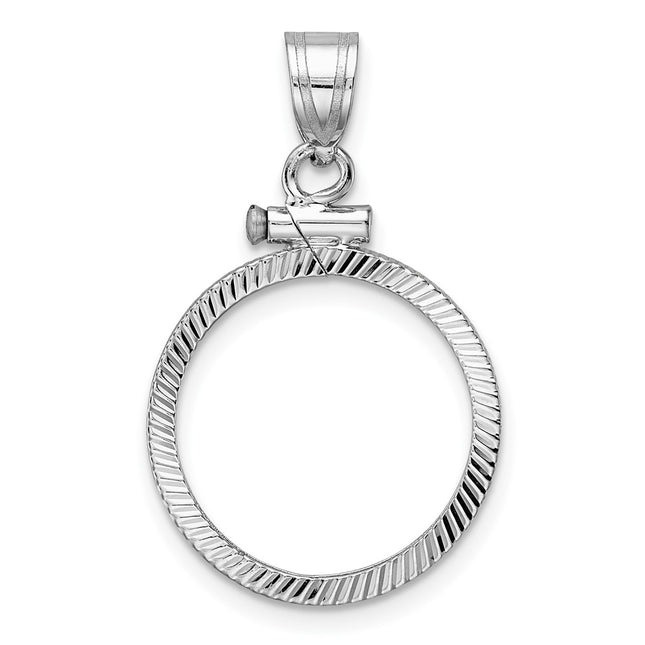 14K white gold pendant