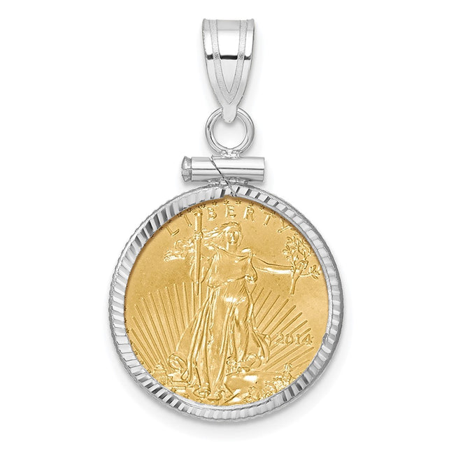 14k White Gold Pendants Style C1885WD - Classique Jewelry Inc.