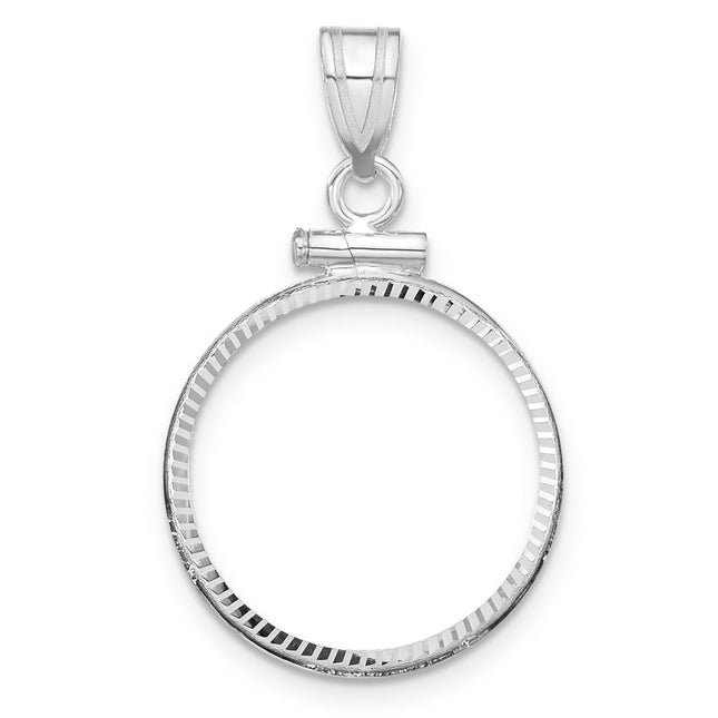 14K white gold pendant