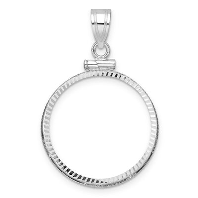 14K white gold pendant