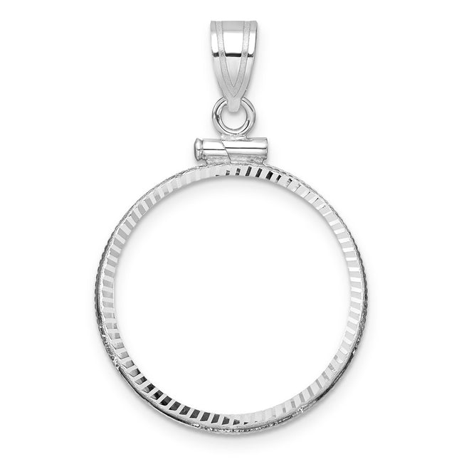 14K white gold pendant