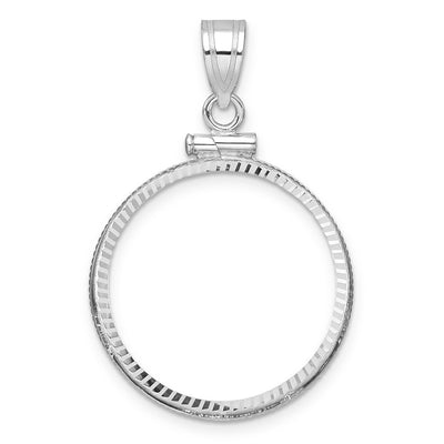 14K white gold pendant