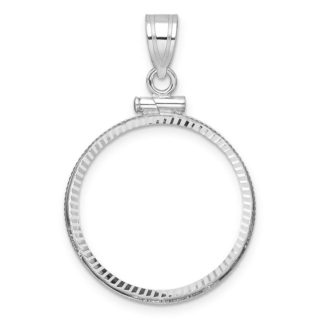 14K white gold pendant