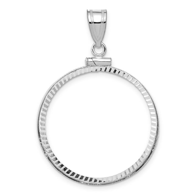 14K white gold pendant