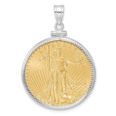 14K white gold pendant