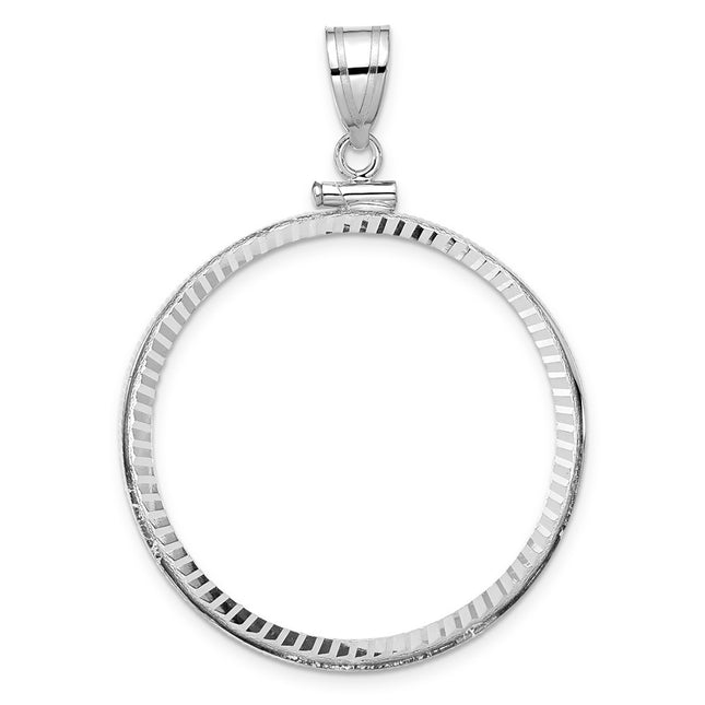 14K white gold pendant