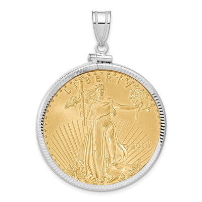 14K white gold pendant