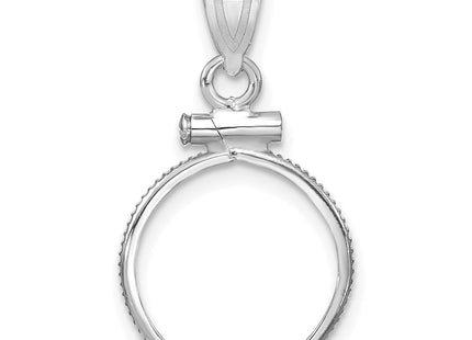 14K white gold pendant
