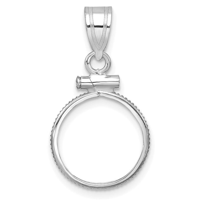 14K white gold pendant