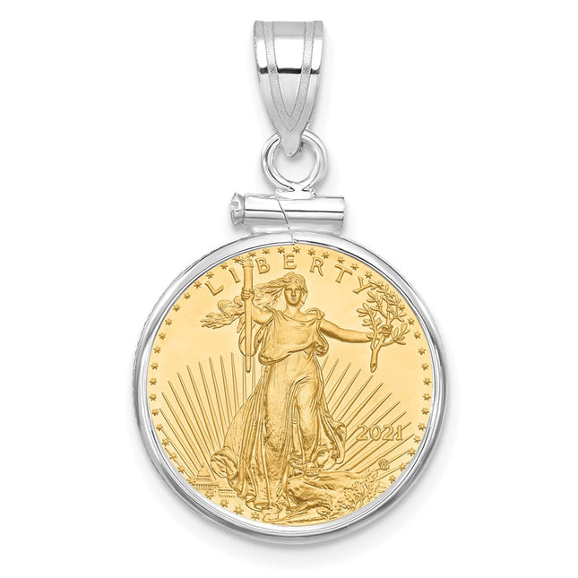 14k White Gold Pendants Style C1885W - Classique Jewelry Inc.