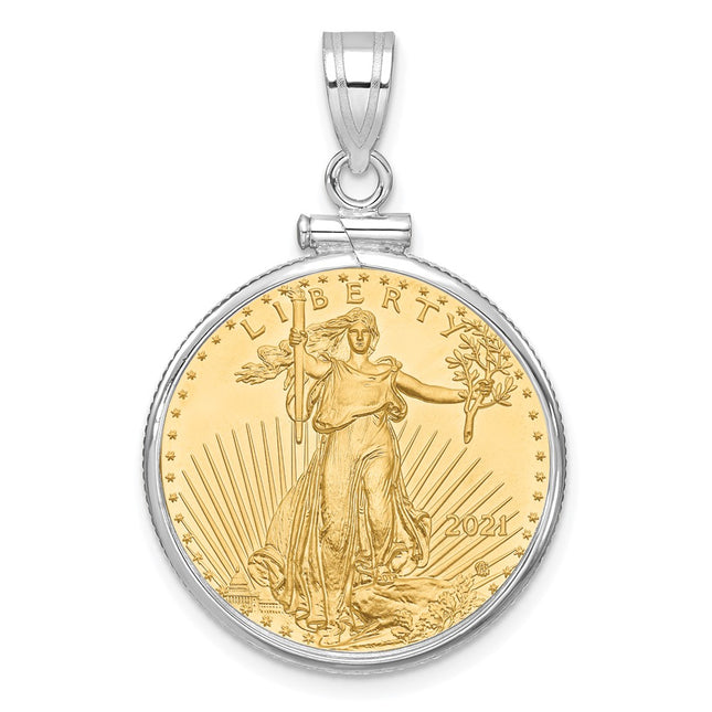 14k White Gold Pendants Style C1885W - Classique Jewelry Inc.