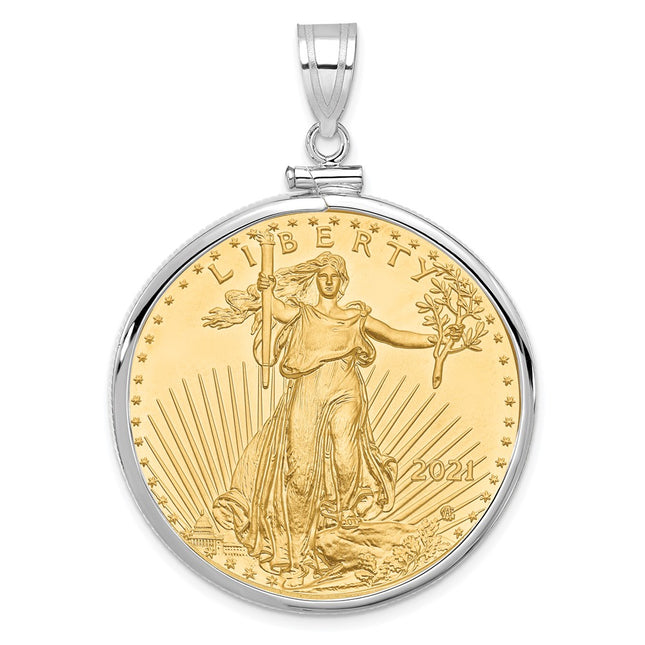 14k White Gold Pendants Style C1885W - Classique Jewelry Inc.