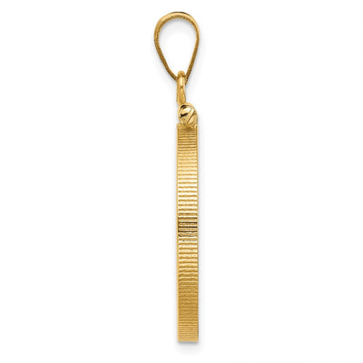Wideband Distinguished Coin Jewelry 14K Polished x Screw Top Coin Bezel Pendant, 33.3 x 22.25mm