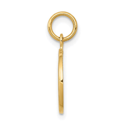 14K Polished Angel Charm, 21 x 13mm