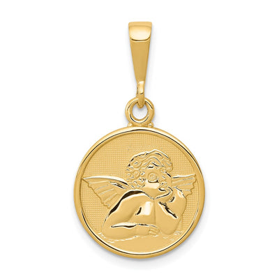 14K gold angel pendant