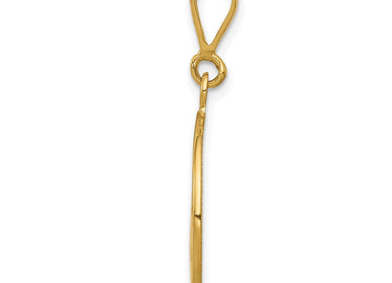 14K Polished and Satin Angel Pendant (Style C1896)