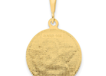 14K Polished and Satin Angel Pendant (Style C1896)