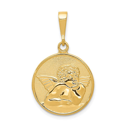 14K gold angel pendant