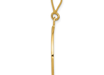 14K gold angel pendant, alternate view