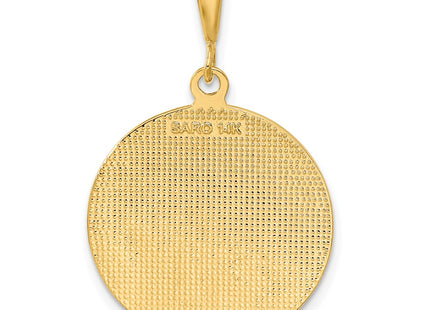 14K gold angel pendant, another view