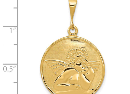 14K gold angel pendant, further view