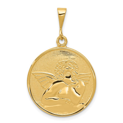 14K gold angel pendant