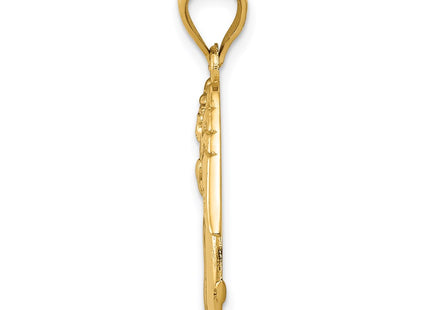 14K gold angel charm, alternate view
