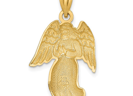 14K gold angel charm, further view