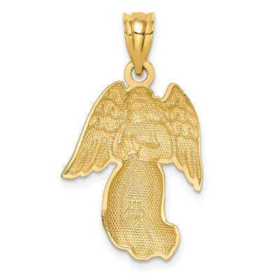 14K Polished Angel Charm, 30 x 17mm