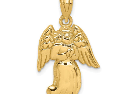 14K gold angel charm