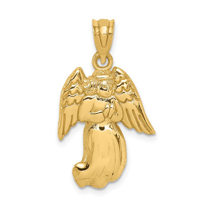 14K gold angel charm