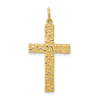 14K gold cross pendant