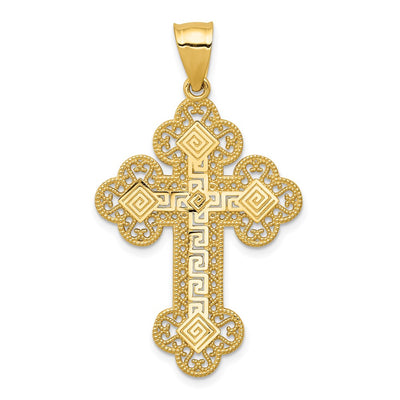 14K gold cross pendant