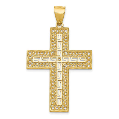 14K gold cross pendant