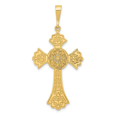 14K gold cross pendant