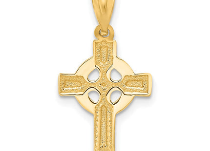 14K Beaded Edge Celtic Cross Pendant, 28 x 14mm, view 2