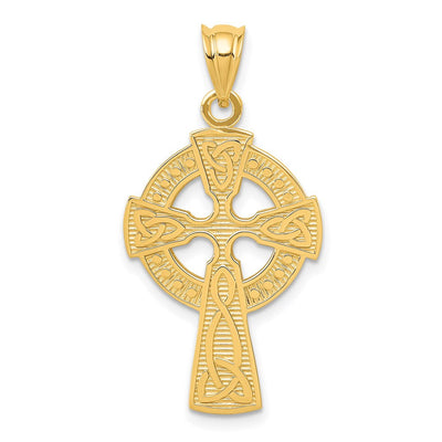 14K gold cross pendant