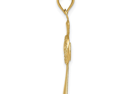 14K Trinity Knot Celtic Cross Pendant, view 3
