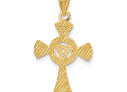 14K Trinity Knot Celtic Cross Pendant, view 2