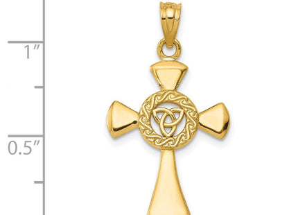 14K Trinity Knot Celtic Cross Pendant, view 4