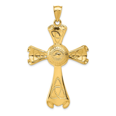 14K gold cross pendant