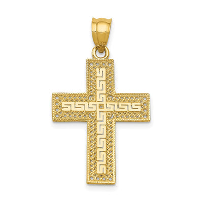 14K gold cross pendant