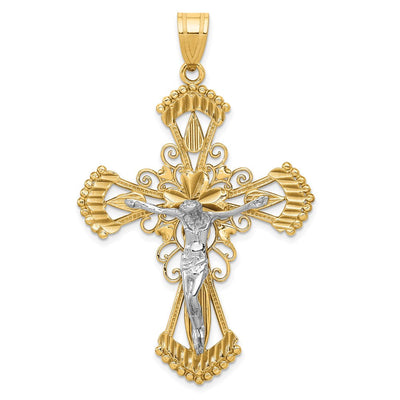 14K gold crucifix pendant