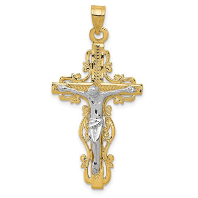 14K gold crucifix pendant