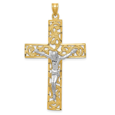 14K gold crucifix pendant