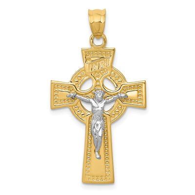 14K gold crucifix pendant