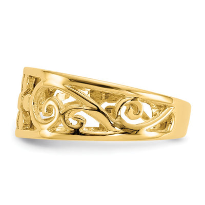 14K Floral Toe Ring